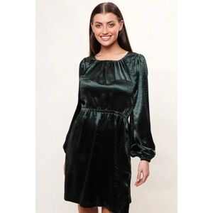 Louche Daria Satin Long Sleeve Mini Dress 14 Female