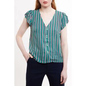 Louche Darina Pop Stripe Short Sleeve Top green 8 Female