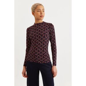Louche Gilly Retro Dots Print Long Sleeve Top red 10 Female