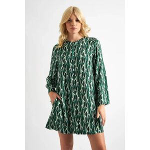 Louche Gwenola Mid Century Retro Print Mini Dress - Green green 14 Female