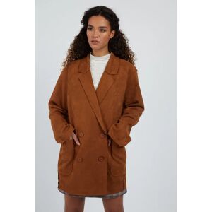 Louche Irene Suedette Jacket in Brown Brown 16 Female