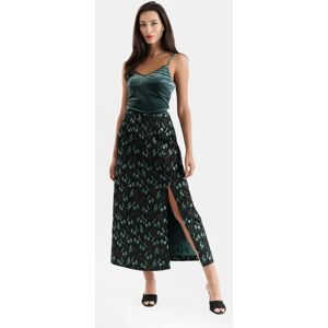 Louche Jie Shanghai Brocade Maxi Skirt blue 10 Female