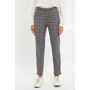 Louche Joele Golf Check Slim Ankle Length Trouser white 12 Female