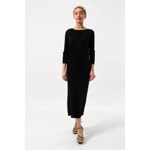 Louche Joeva Pleated Midi Dress - Black Black 8 Female