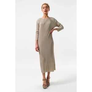 Louche Joeva Pleated Midi Dress - Stone 10 Female