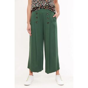 Louche Laurena Wide Leg Cropped Trouser green 8 Female