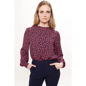 Louche Lima Gingham Twist Print Long Sleeve Blouse red 8 Female