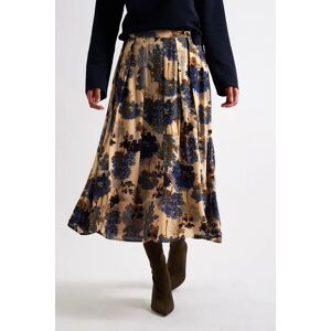 Louche Lizea Forest Scape Print Midi Skirt - Navy blue 14 Female