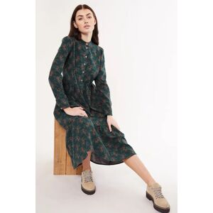 Louche Macha Pine Cone Print Long Sleeved Tiered Midi Dress red 12 Female