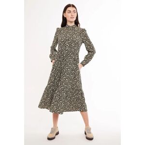 Louche Macha Winter Garden Print Long Sleeved Tie Midi Dress red 10 Female