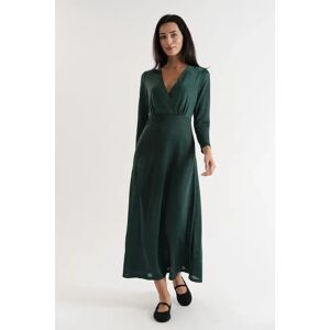 Louche Sona Marl Faux Wrap Midi Dress in Green green 8 Female