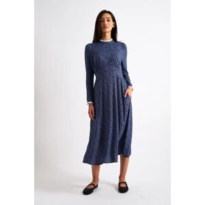 Louche Timothea Daisy Time Lace Trimmed Midi Dress blue 10 Female