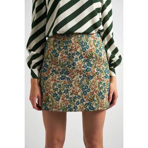 Louche Aubin Aubusson Jacquard Mini Skirt green 16 Female