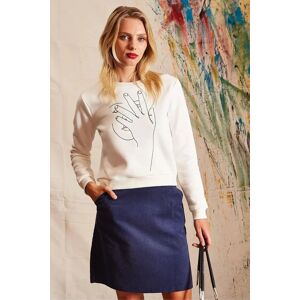 Louche Jan Hand Off Embroidered Sweatshirt - Off White White 16 Female