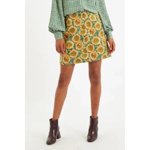 Louche Aubin Sunflower Jacquard A Line Skirt 12 Female