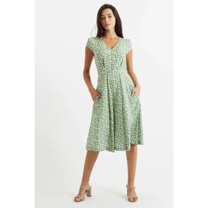 Louche Cathleen Midi Periwinkle Tea Dress green 10 Female