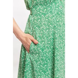 Louche Cathleen Micro Flower Print Mini Tea Dress - Green green 16 Female
