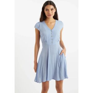 Louche Cathleen Mini Petite Dot Tea Dress blue 10 Female