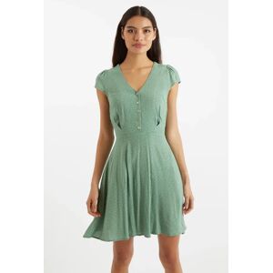 Louche Cathleen Mini Petite Dot Tea Dress green 12 Female