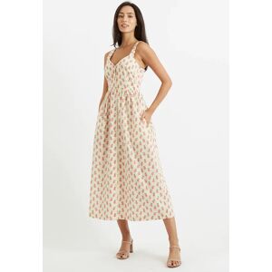 Louche Clover Pineapple Please Midi Dress white 8 Female