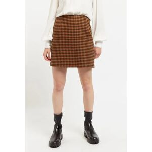 Louche Aubin Cottage Check A Line Mini Skirt Ginger 14 Female