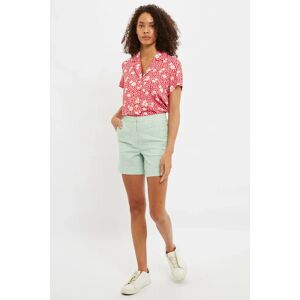 Louche Dora Summer Gingham Shorts In Mint red 8 Female