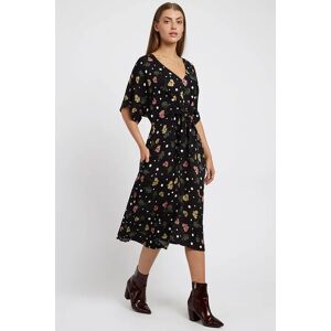 Louche Elody Elderflower Midi Dress black 12 Female