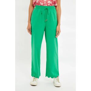 Louche Hibo Cropped Scalloped Hem Trouser green 8 Female