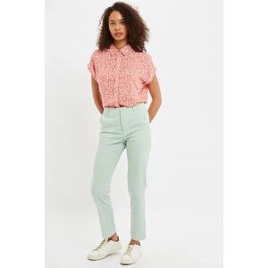 Louche Joele Summer Gingham Slim Trouser In Mint green 10 Female