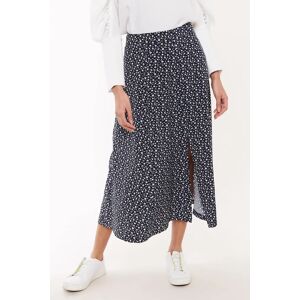 Louche Kiyo Forget Me Not Print Midi Skirt Navy Navy 12 Female