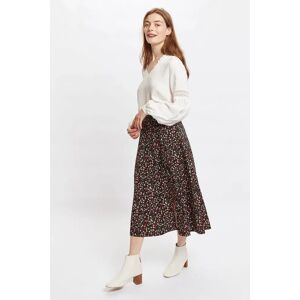 Louche Kiyo Wax Flower Print Midi Skirt black 16 Female