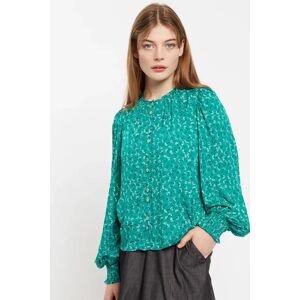 Louche Kerstin Naive Ditsy Print Long Sleeve Blouse green 12 Female