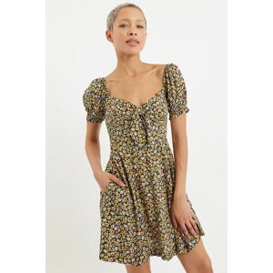 Louche Luiza Santa Fe Floral Front Tie Mini Dress Floral 14 Female