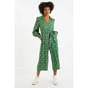 Louche Oski Cat Camo Print Long Sleeve Jumpsuit green 10 Female