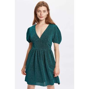Louche Paulina Lurex Jersey V Neck Mini Dress green 8 Female