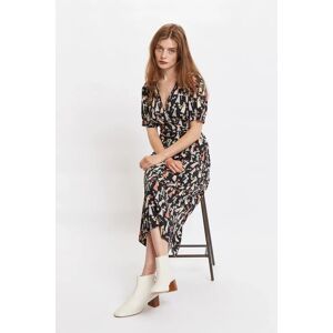 Louche Sakani Flower Girl Print Short Sleeve Midi Dress 16 Female