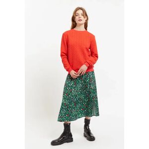 Louche Barney Folk Floral Print Midi Skirt in Multi green 8 Female