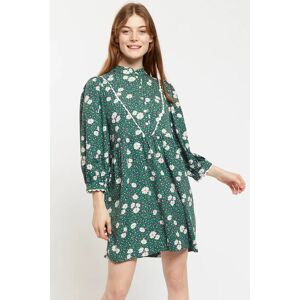 Louche Suzanne Roaring Daisy Print Long Sleeve Mini Dress - Green green 8 Female