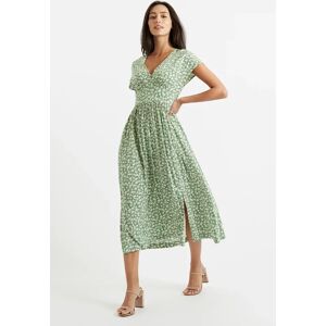 Louche Unity Periwinkle V-Neck Midi Dress green 8 Female