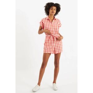 Louche Addie Picnic Check Playsuit In Red red 14 Female