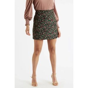 Louche Aubin Raining Rosebuds Brocade Mini Skirt 16 Female