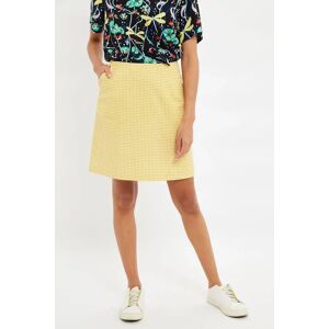 Louche Dylan Summer Gingham Mini Skirt In Yellow yellow 10 Female