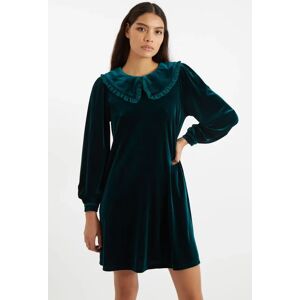 Louche Selia Velvet Statement Collar Mini Dress 14 Female