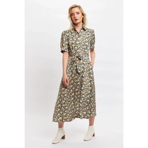 Louche Melia Petal Parade Print Short Sleeve Midi Tea Dress Multicolour 14 Female