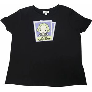 Beetlejuice X Unique Vintage Black Beetlejuice Polaroid Fitted Tee Black L