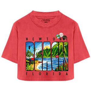 Newtone Cropper Beach Tee Colour: Red Size: 1