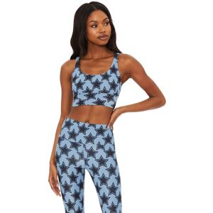 Beach Riot Leah Disco Star Gym Crop Top L Blue