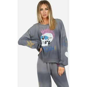 Lauren Moshi Sierra Moshi Lightning Skull Sweatshirt Size: S Colour: Grey