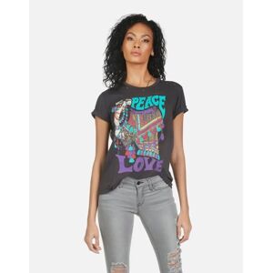Lauren Moshi Wolf Peace Love Camel T-Shirt Size: XL Colour: Black