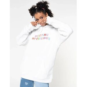 Minga London Deleting My Feelings Slogan Hoodie Size: XS Colour: White